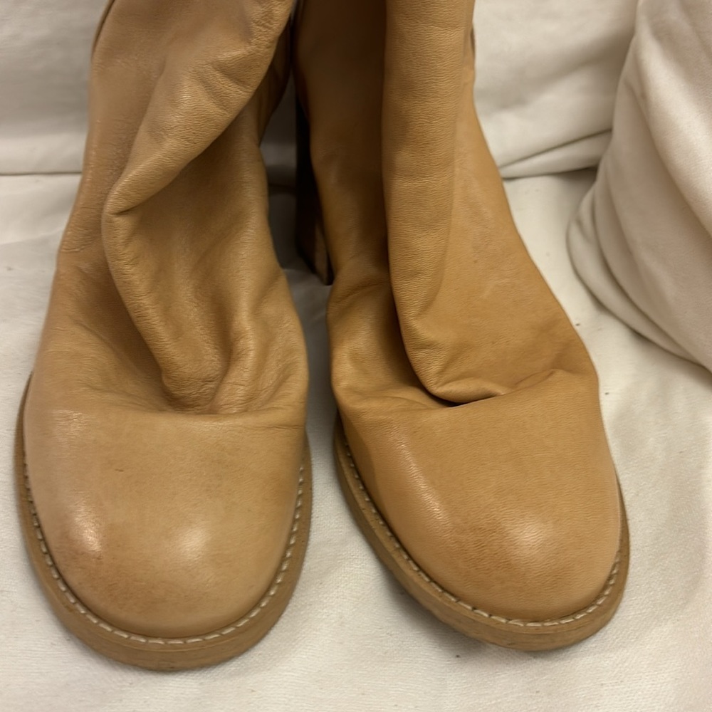 Free People beige calve height boots 39.5 - Picture 3 of 11